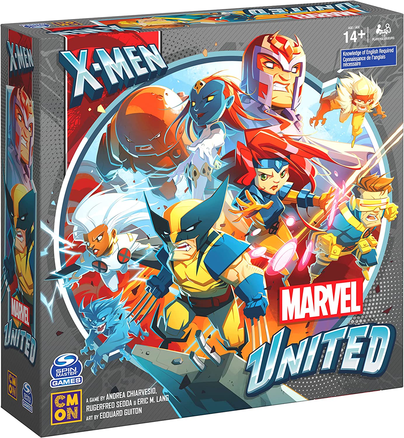 X-Men, Marvel United Board Game with Cards and Collectible Hero Villain Figurines