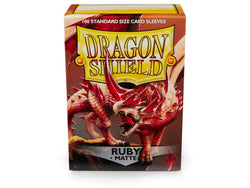 dragon shield matte sleeves ruby 100 count