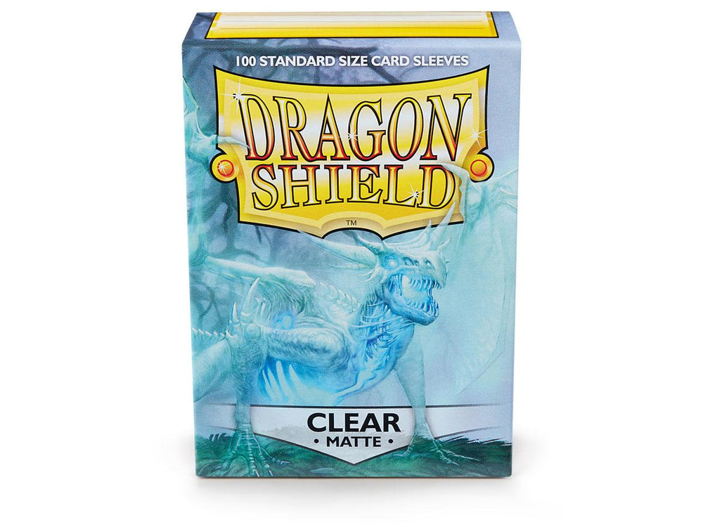 dragon shield matte sleeves clear angrozh 100 count