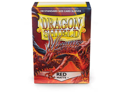 dragon shield matte sleeves red moltanis 100 count