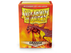 dragon shield matte sleeves orange usaqin 100 count