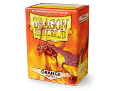 dragon shield matte sleeves orange usaqin 100 count