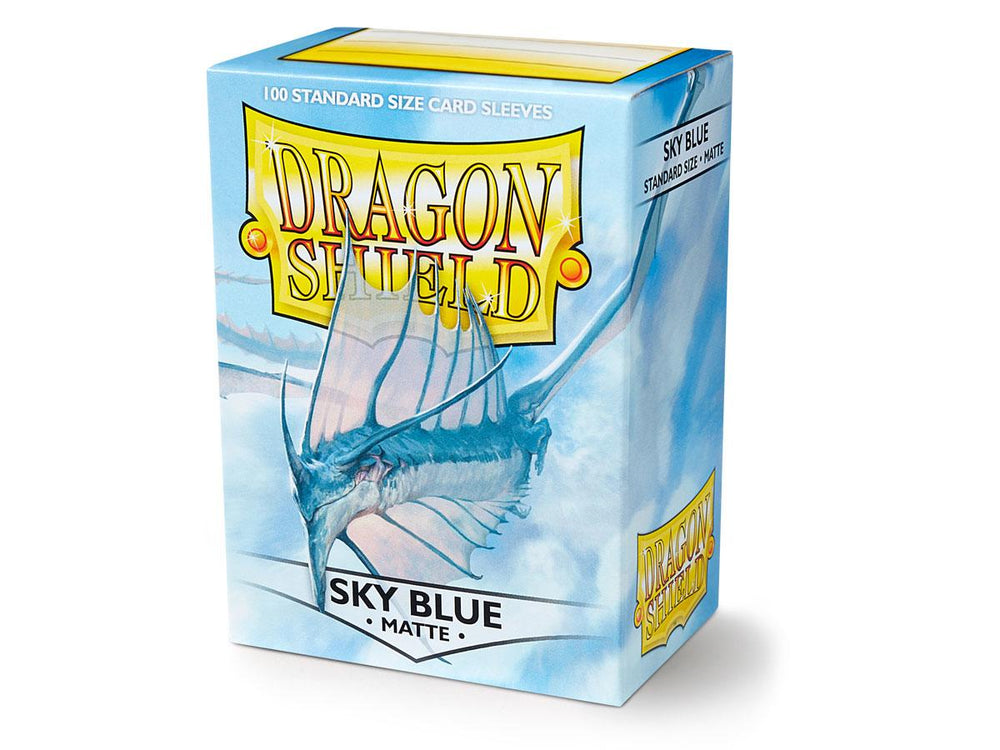 dragon shield matte sleeves sky blue strata 100 count