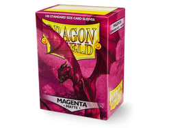 dragon shield matte sleeve magenta fuchsin 100 count