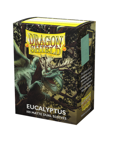 dragon shield matte dual sleeves eucalyptus 100 count