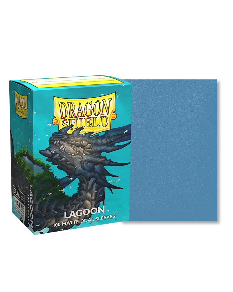 dragon shield matte dual shield sleeves lagoon 100 count