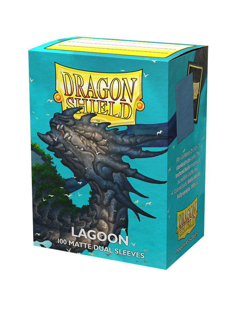 dragon shield matte dual shield sleeves lagoon 100 count