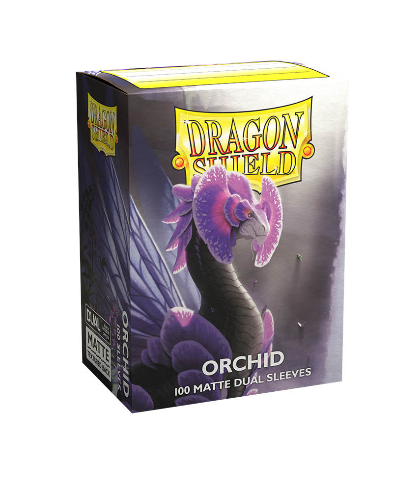 dragon shield matte dual sleeves orchid emme 100 count