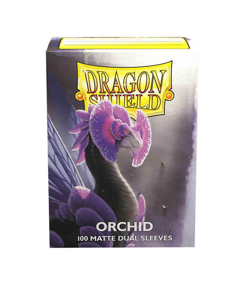 dragon shield matte dual sleeves orchid emme 100 count