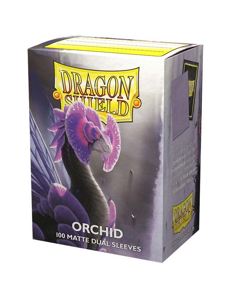 dragon shield matte dual sleeves orchid emme 100 count